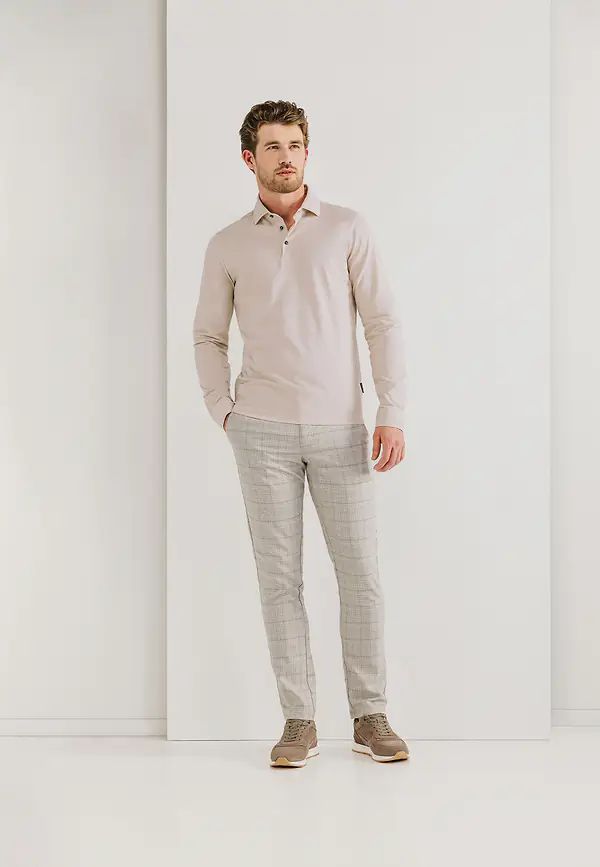 State Of Art Jersey Polo Met Geweven Kraag Kit Uni