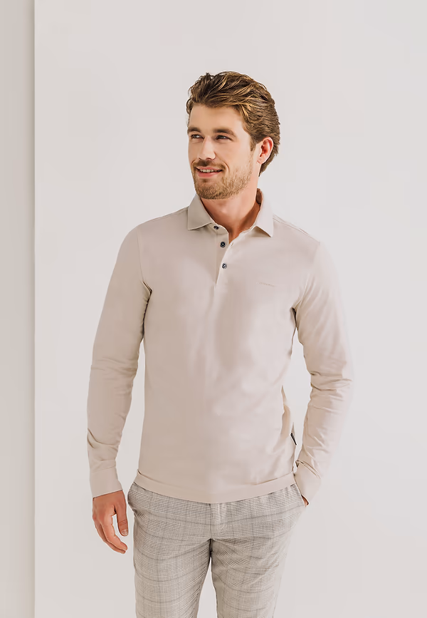 state of art Jersey polo met geweven kraag kit uni