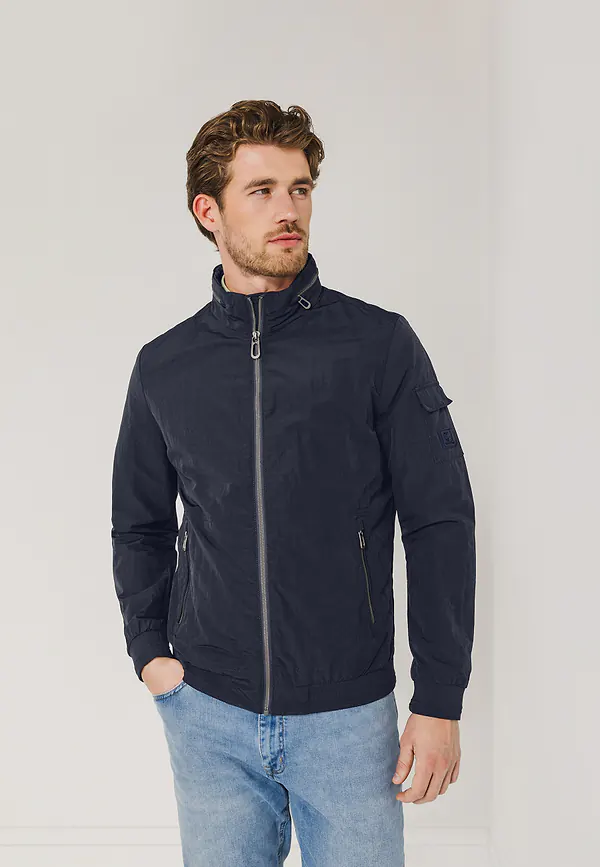 state of art OUTERWEAR korte jas donkerblauw uni