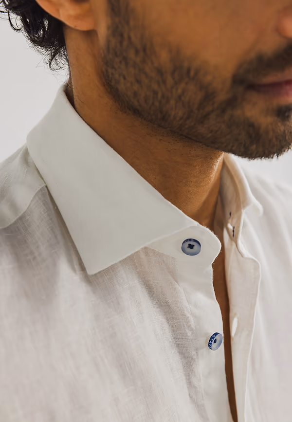 State Of Art Overhemd Van Linnen Wit Uni