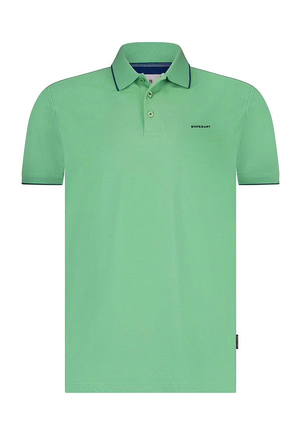 State Of Art Piqué Polo Met Streepdetails Jade Uni