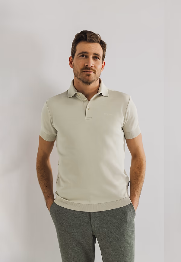 state of art Polo van rondgebreide stof kit uni