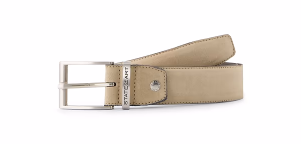 state of art Riem van suède 40mm breed cement uni