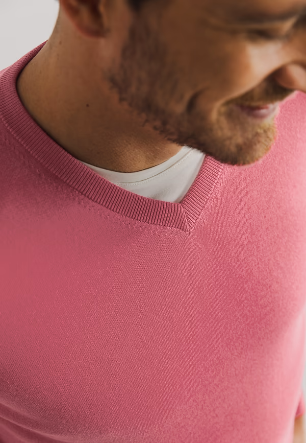 State Of Art V-hals Trui Van Katoen Flamingo Uni