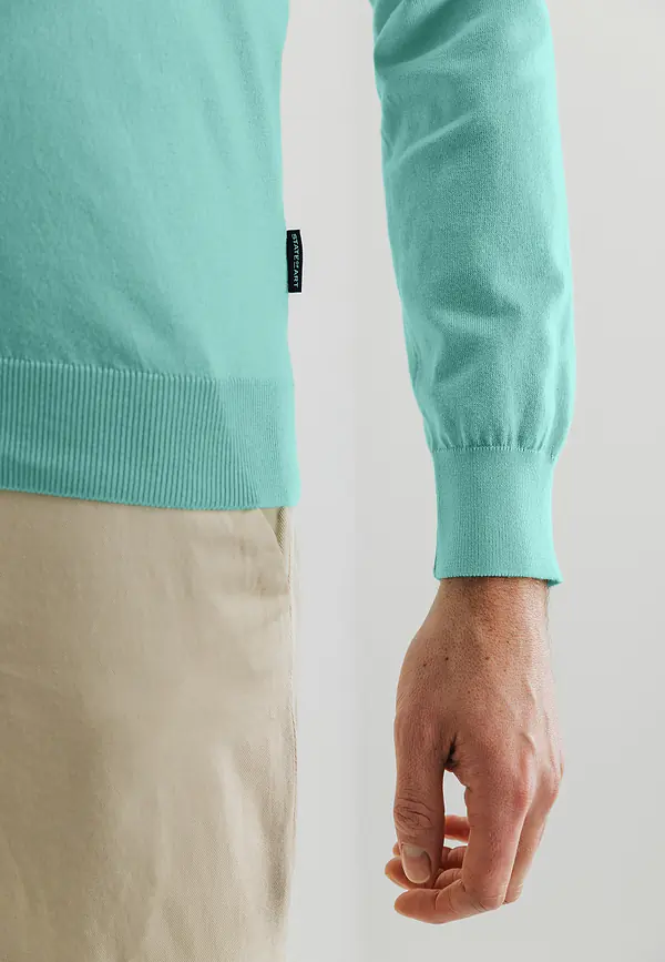 State Of Art V-hals Trui Van Katoen Mintblauw Uni