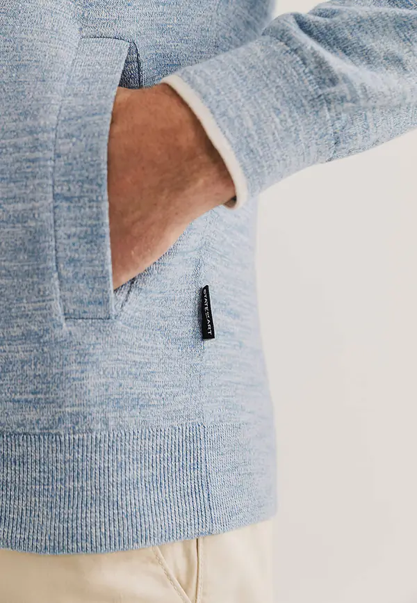 State Of Art Vest Met Nylon Mouwzak Grijsblauw/kit