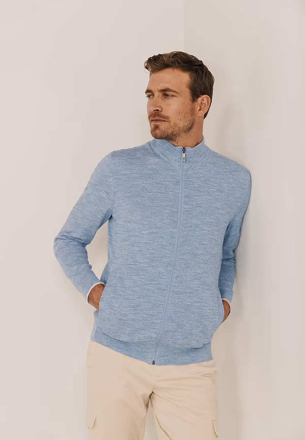 state of art Vest met nylon mouwzak grijsblauw/kit