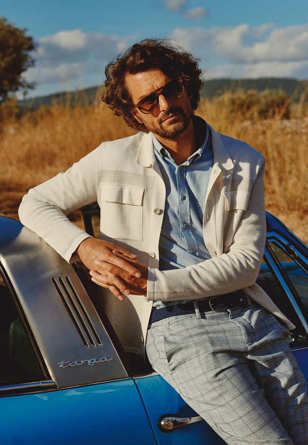 state of art Structuurgebreid vest met borstzakken kit/beige