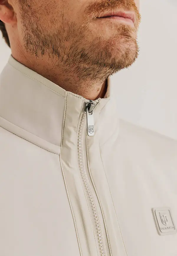 State Of Art Sweatvest Met Steekzakken En Nylon-details Kit Uni