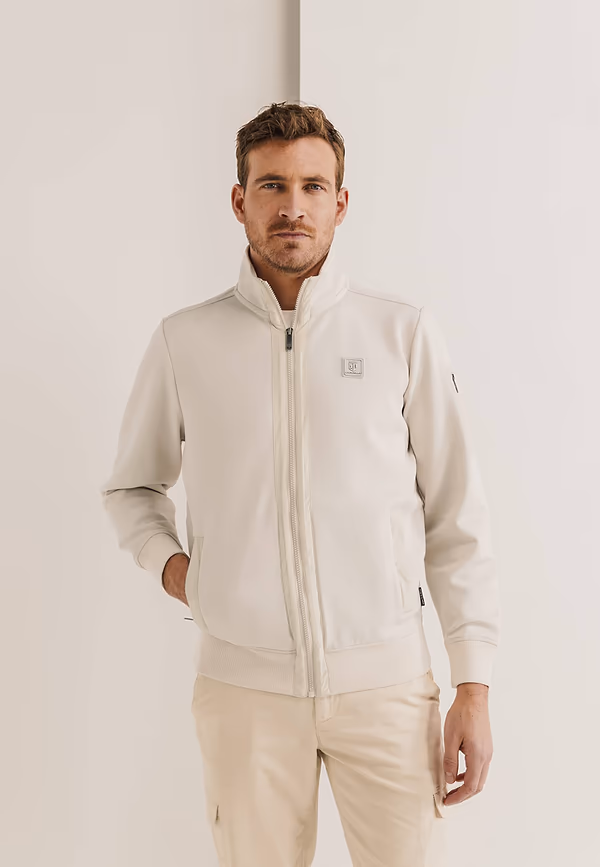 state of art Sweatvest met steekzakken en nylon-details kit uni