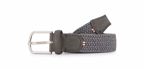 state of art The Hamptons La Boucle riem middengrijs/wit grijs