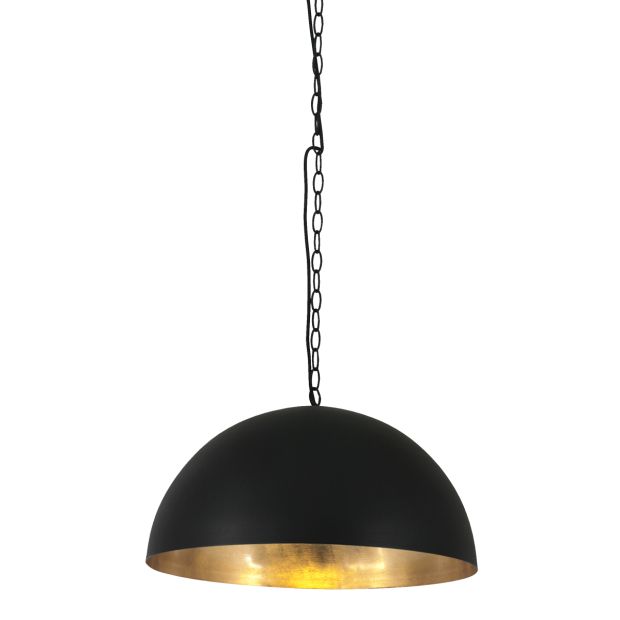 steinhauer Hanglamp Semicirkel 2555ZW Zwart rond 50cm met gouden binnenkant