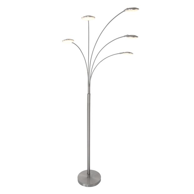 steinhauer Moderne 5-lichts vloerlamp 1327ST – Stijlvolle LED booglamp met dimfunctie