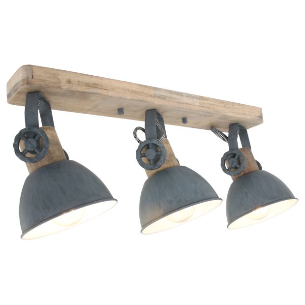 steinhauer Plafondlamp Gearwood 2133GR Grijs E27 fitting