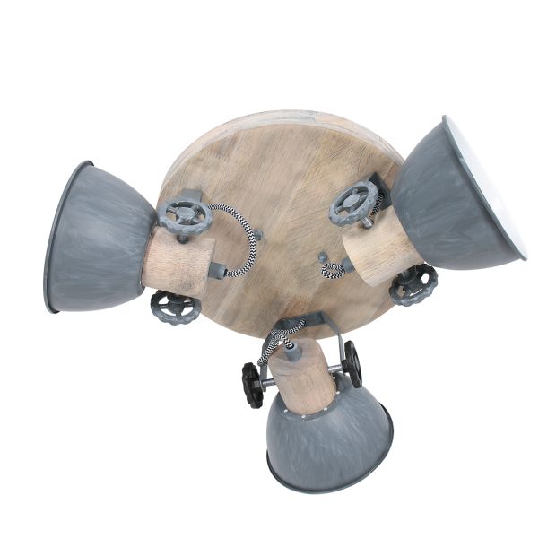 steinhauer Plafondlamp Gearwood 3063GR Grijs E27 steinhauer Plafondlamp Gearwood 3063GR Grijs E27