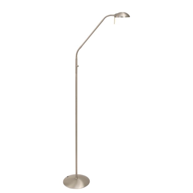 steinhauer Vloerlamp Biron 1 lichts 7501ST Staal met dimmer 2700 Kelvin