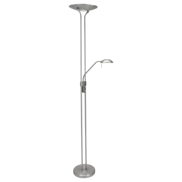 steinhauer Vloerlamp Biron 7500ST Staal met twee dimmers 2700 Kelvin