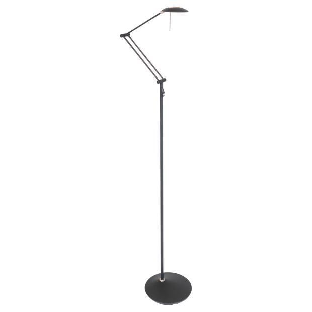 steinhauer Vloerlamp Zodiac 2108ZW Zwart met draaibare en knikbare arm