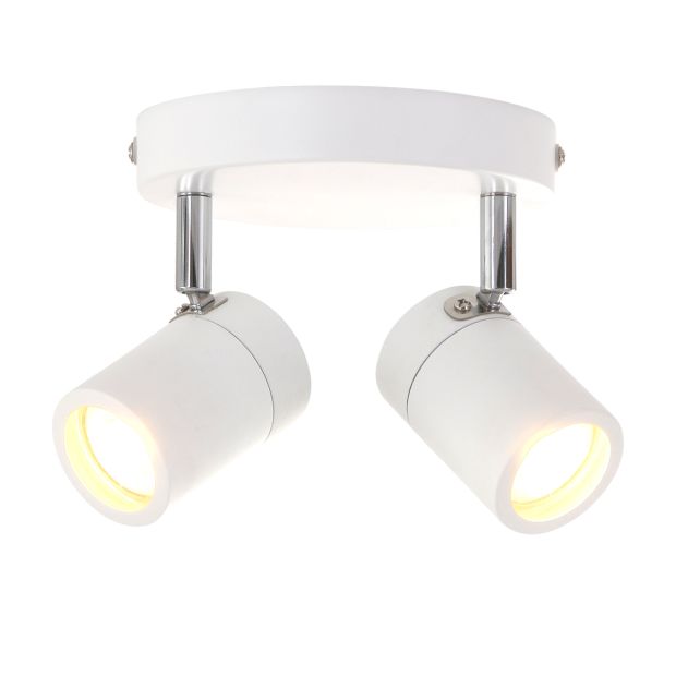 steinhauer Witte 2-lichts spot Upround 2487W inclusief lichtbronnen