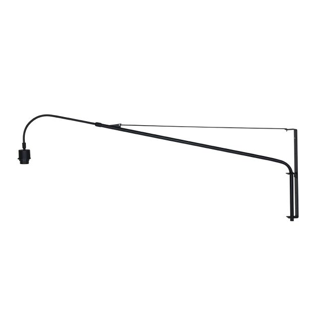 steinhauer Zwarte wandlamp Elegant Classy 2574ZW zonder kap met E27 fitting