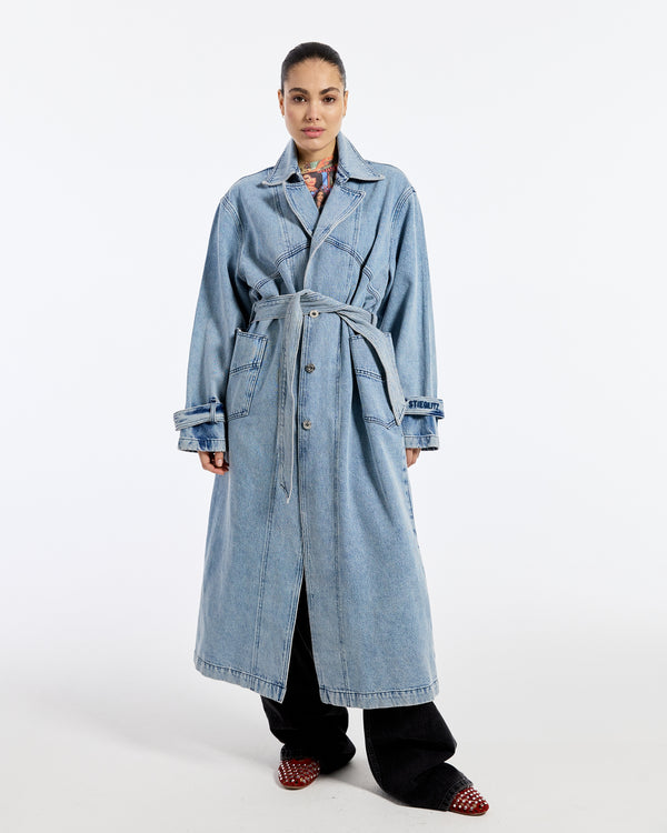 Stieglitz Caz Denim Trenchcoat | Blue