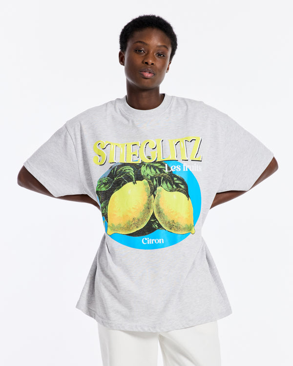 Stieglitz Celie Oversized T-shirt | Melange grey