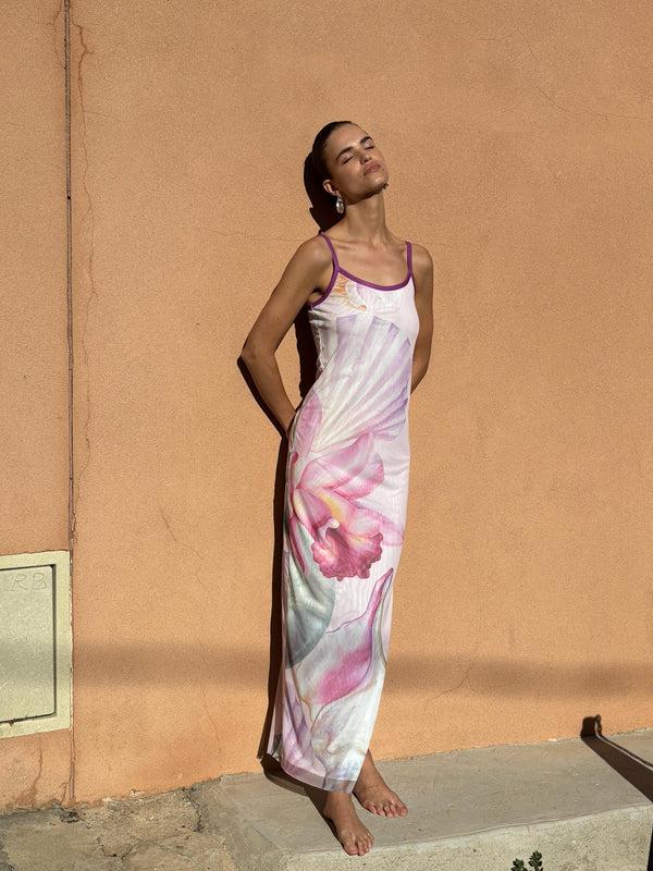 Stieglitz Claire Spagetti Mesh Dress | Pink