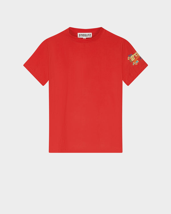 Stieglitz Fairuz Fitted Short T-shirt | Red