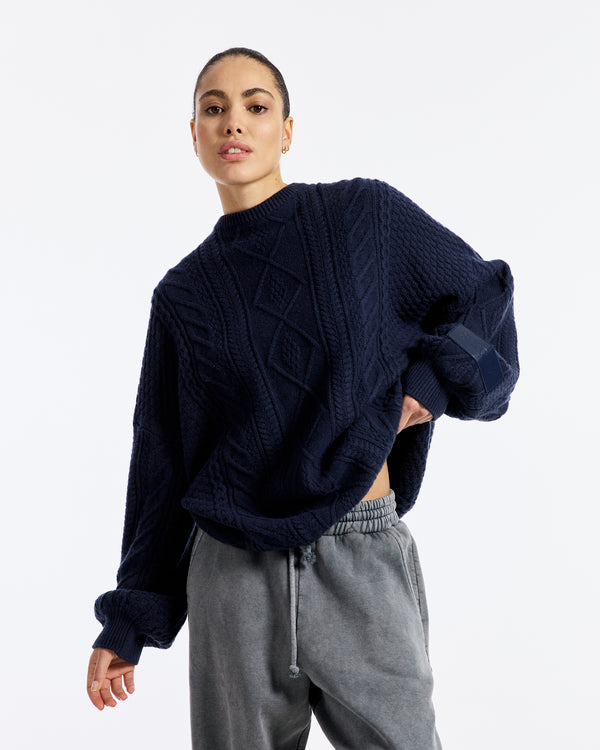 Stieglitz Fauve Knitted Jumper | Blue