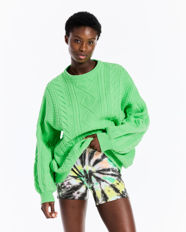 Stieglitz Fauve Knitted Jumper | Green