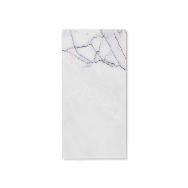 stoned Bold White Marble Rectangular Board M - 20 x 40 cm