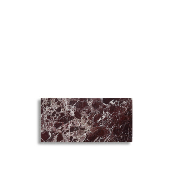 stoned Burgundy Marble Rectangular Board M - 20 x 40 cm