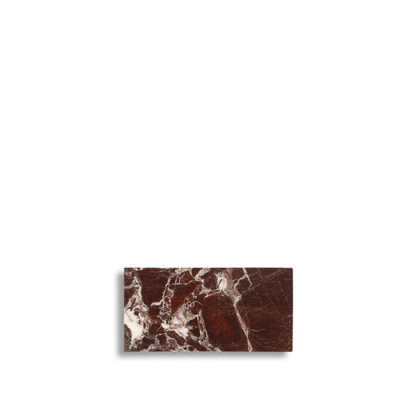 stoned Burgundy Marble Rectangular Board S - 15 x 30 cm
