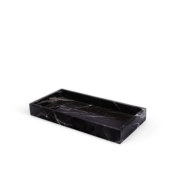 stoned Black Marble Rectangular Tray