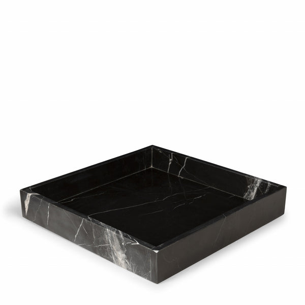 stoned Black Marble Square Tray