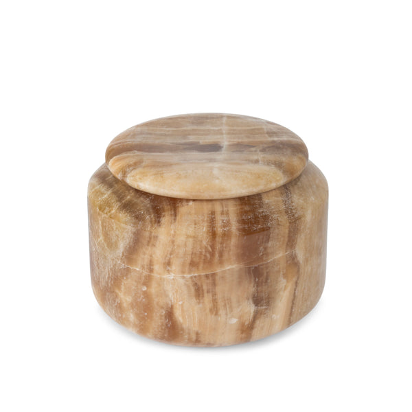 stoned Brown Onyx Deco Pot 'Honey 190'