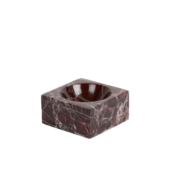 stoned Burgundy Marble Block Bowl