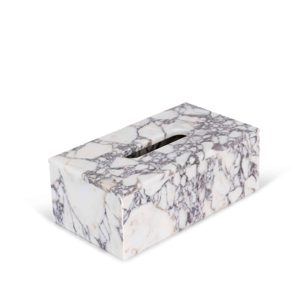 stoned Calacatta Marble Tissue Box