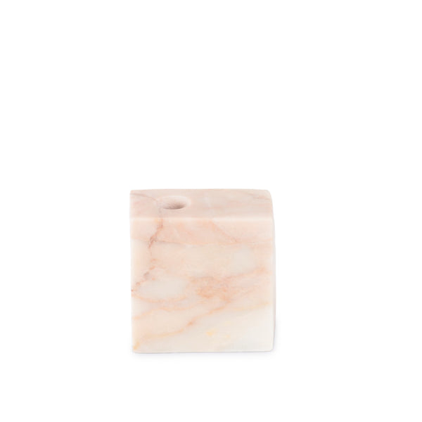 stoned Pink Marble Candle Holder 'Pixel'