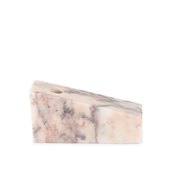 stoned Pink Marble Candle Holder 'Stellar'