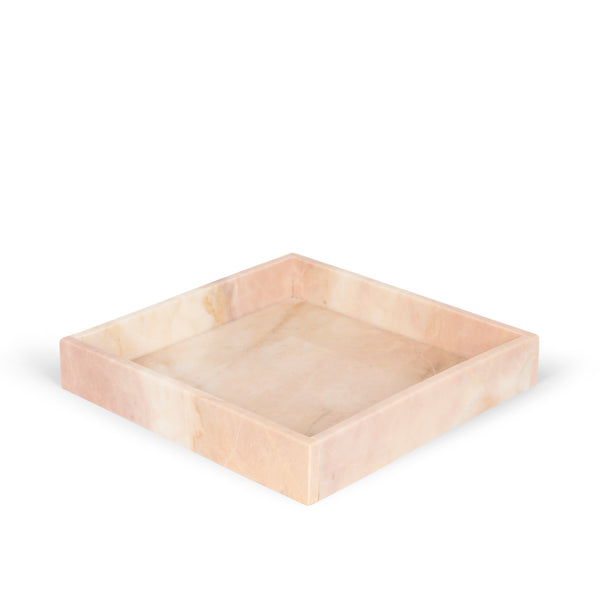 stoned Pink Marble Square Tray