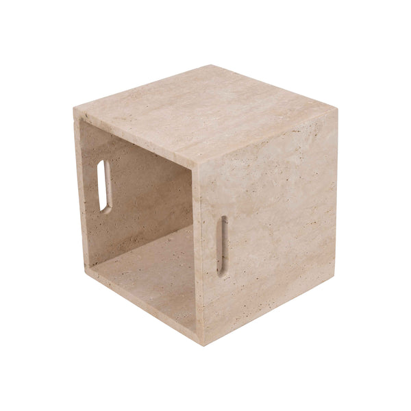 stoned Side Table PLAY in Travertine