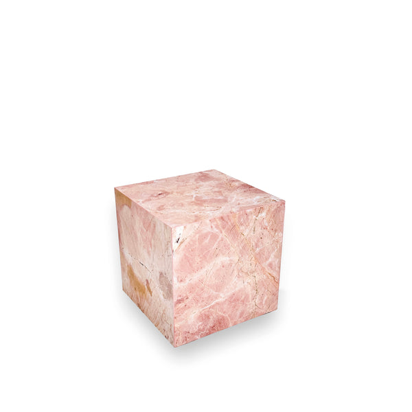 stoned Side table 'SOHO Mini' in Pink Marble