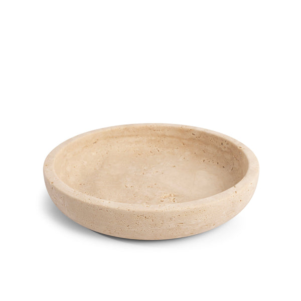 stoned Travertine bowl 'Luna' M
