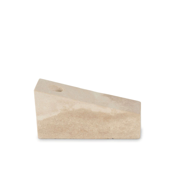 stoned Travertine Candle Holder 'Stellar'