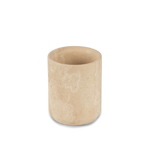 stoned Travertine 'Classic' Toothbrush Holder
