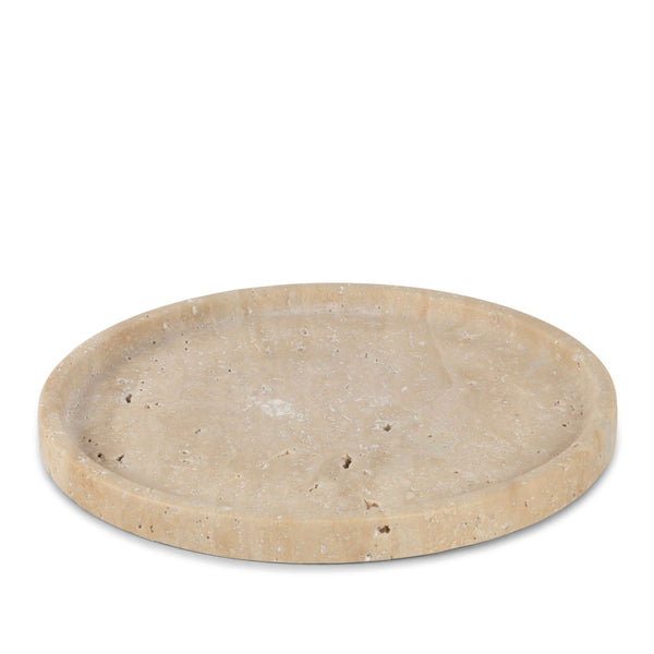 stoned Travertine Round Tray