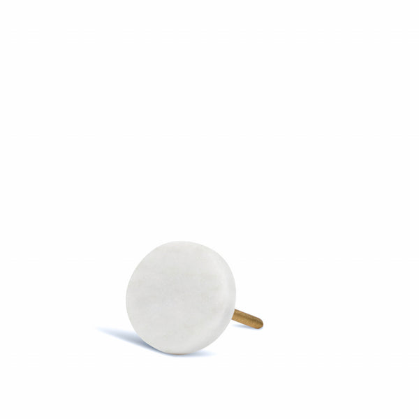 stoned White Marble Round Door Knob