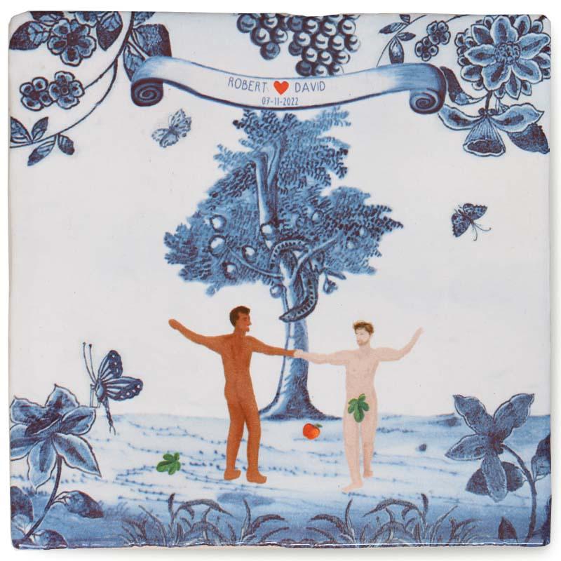 storytiles Adam & Adam in de Tuin van Eden