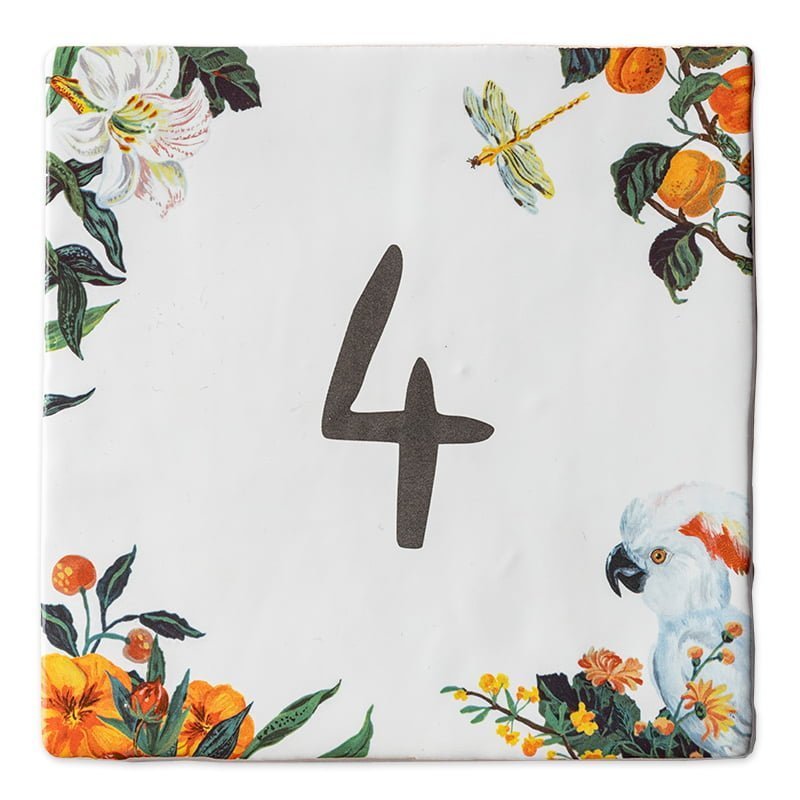 storytiles De tropische vogel verwelkomt je